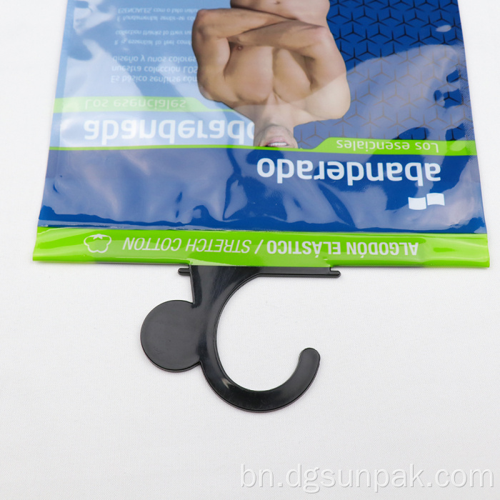 হুক স্ব আঠালো সঙ্গে হ্যাঙ্গার হুক অন্তর্বাস ব্যাগ